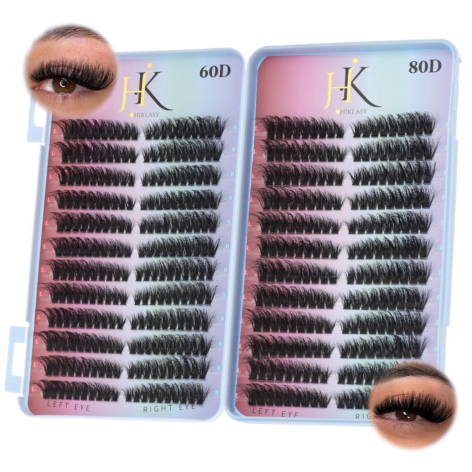 Hiklasy Wispy Lash Clusters - Dramatic Volume Eyelash Extensions