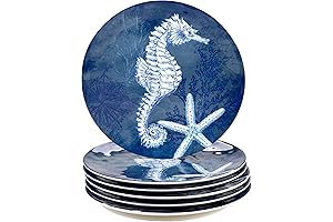 Certified International 6-Pack 11" Melamine Nautical Dinner Plates