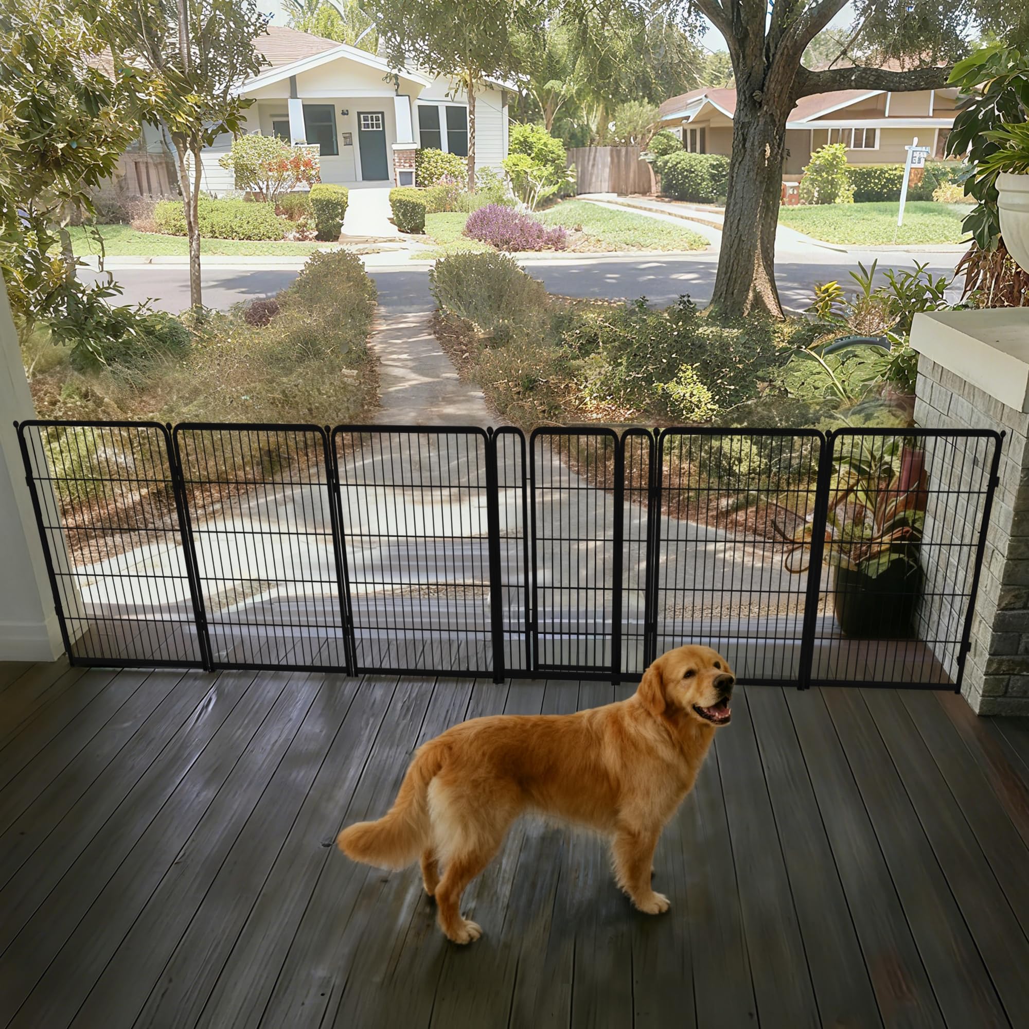 FXW Dog Gate, Extra Wide Adjustable for Openings Up to 4.19 m, 100cm(H)