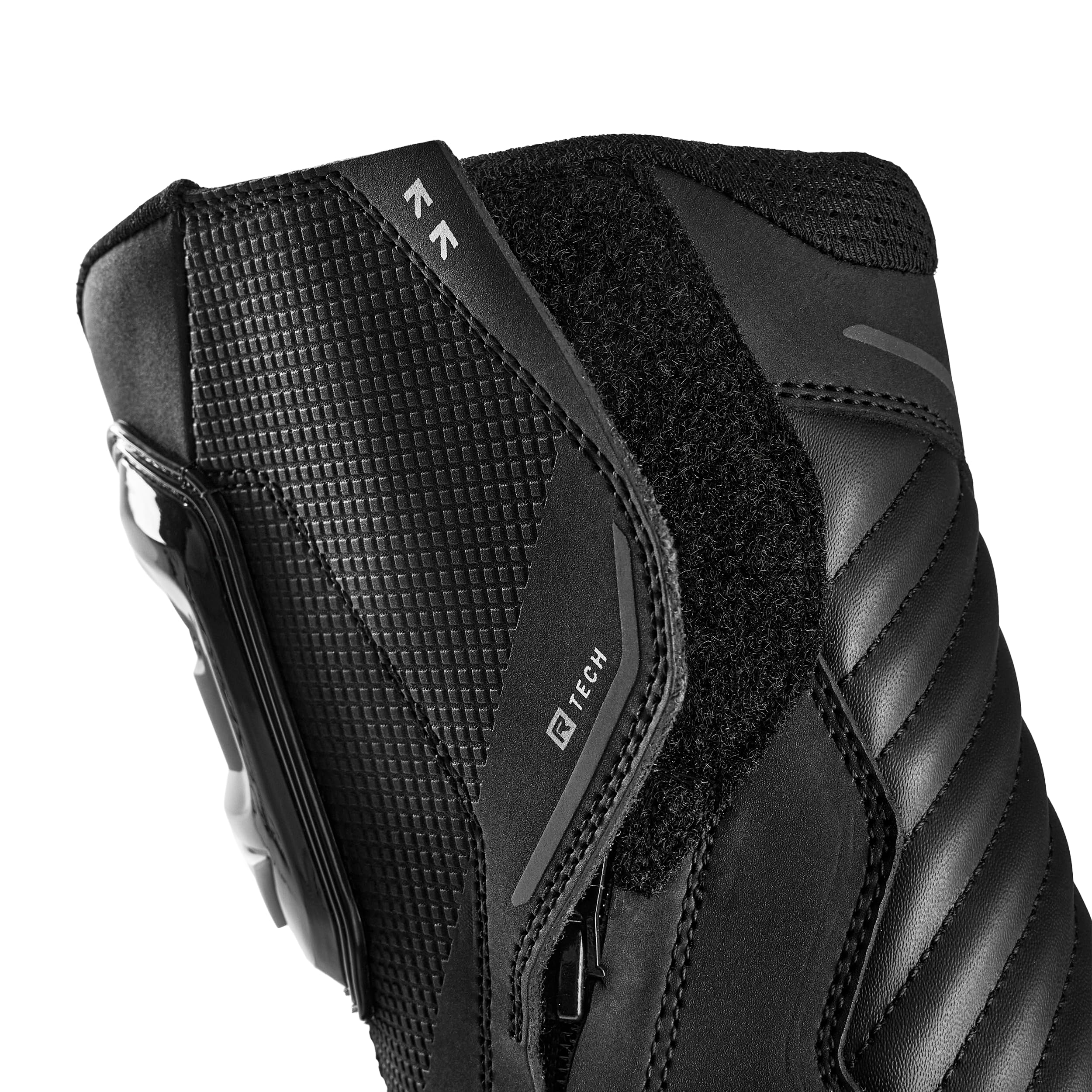 SHIMA RX-3 Motorrad Schuhe Herren Leder Belüftet Motorradstiefel Protektoren Sport Stiefel Sommer Rutschfeste Sohle Knöchelstütze Seitlicher Bikerboots (Männer, Schwarz/Weiß, 45)
