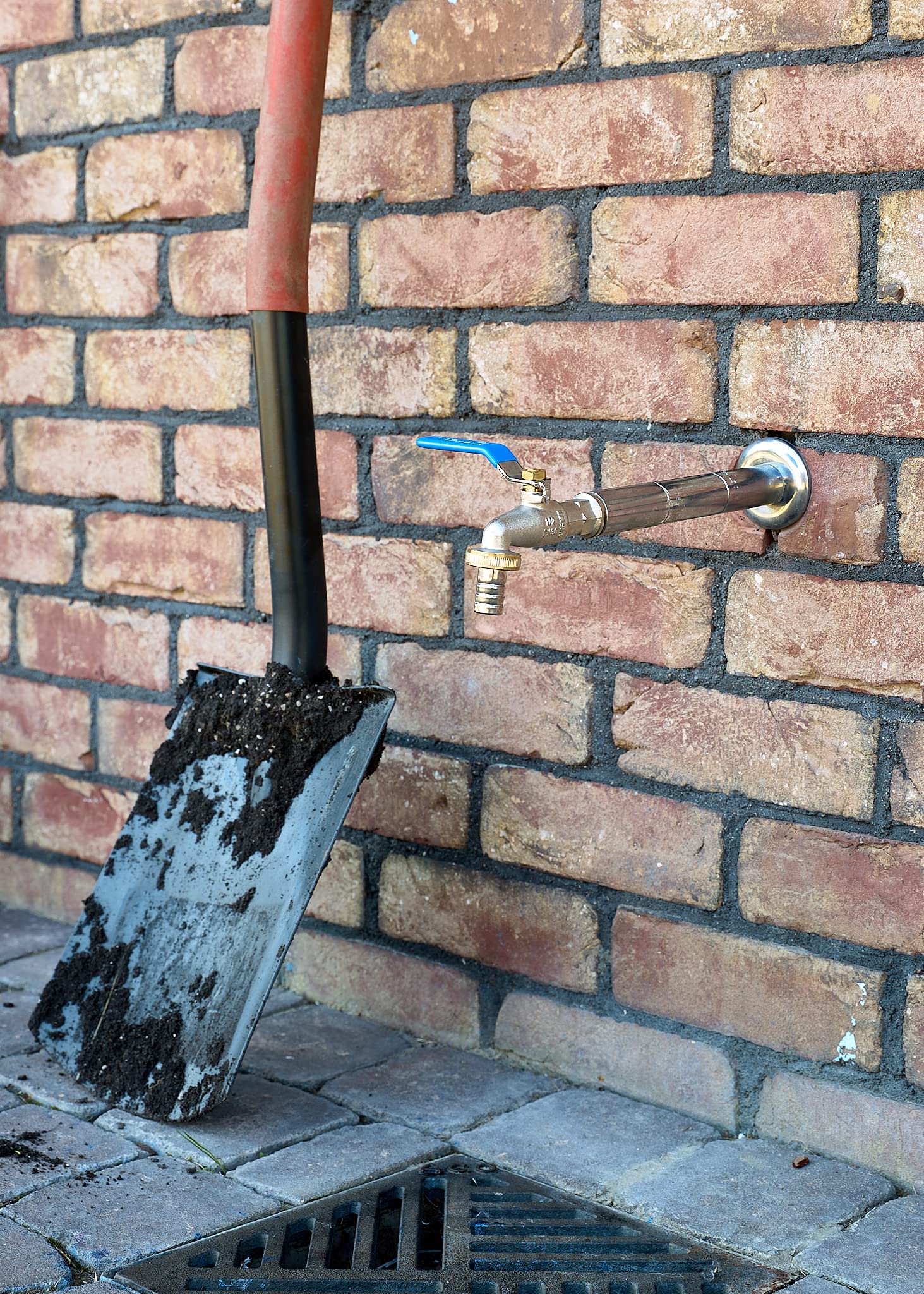 BFG Indoor Tap with Ball Valve, Hose Screw Connector, 1/2"Nozzle, Brass