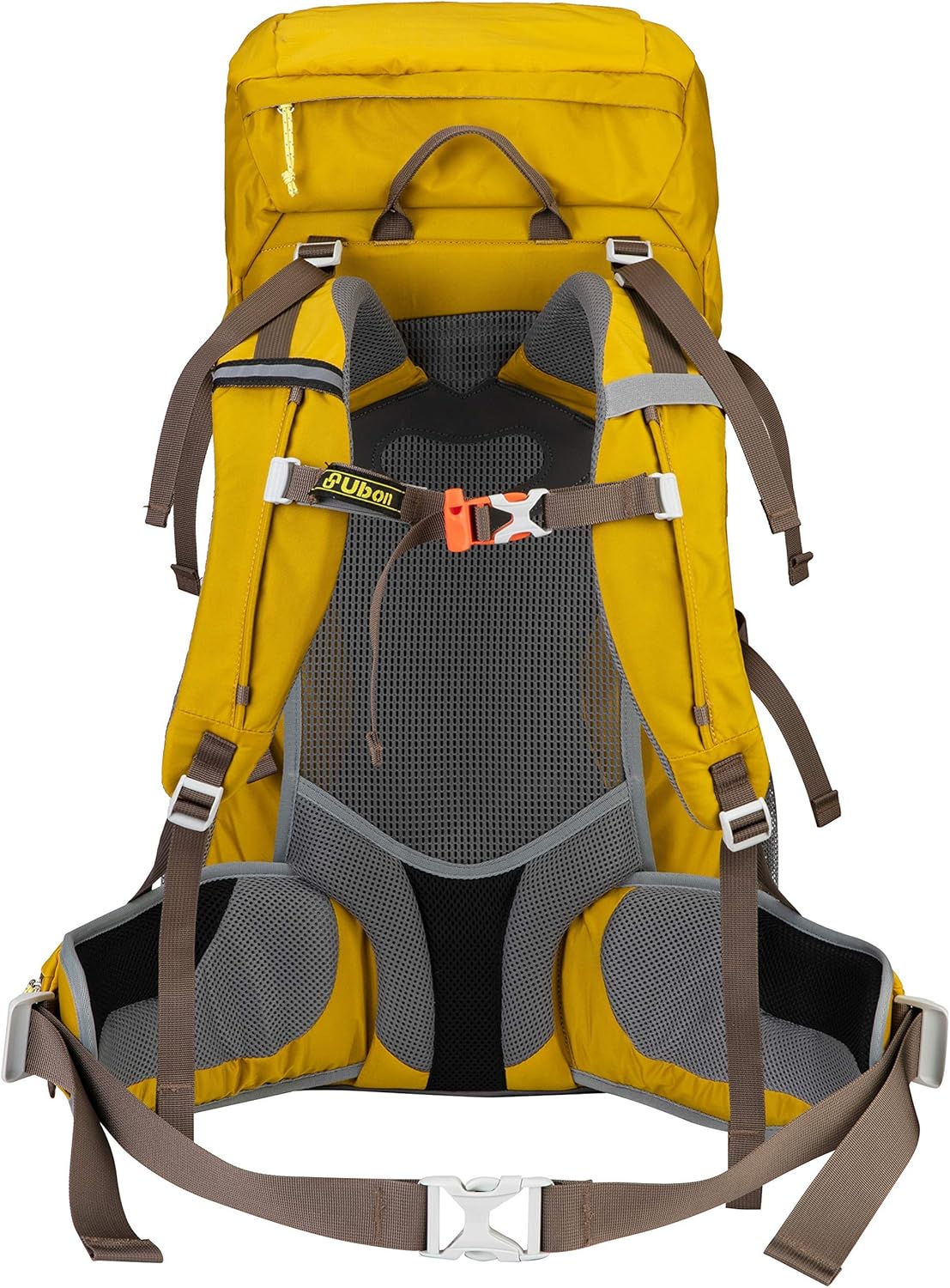 Ubon Light Hiking Backpack 50L Camping Backpack Internal Frame for with Rain Cover Yellow : Sports & Outdoors
