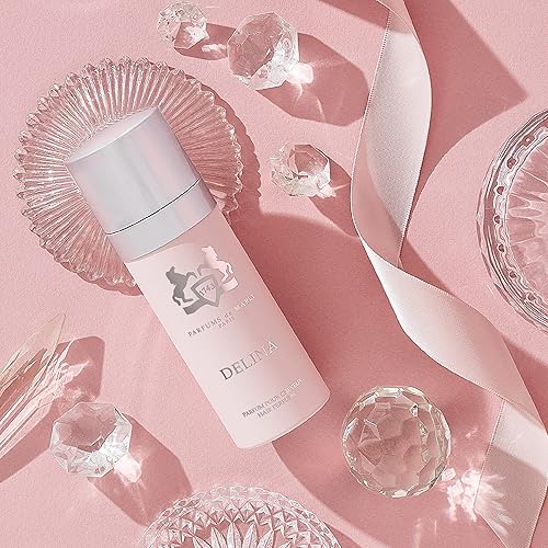 Miniatura 5 de Parfums de Marly - Delina Hair Mist - 2.5 Fl Oz - Ancilares para Mujer - Notas altas Ruibarbo, Lichi, Esencia de bergamota - Notas de corazón Rosa