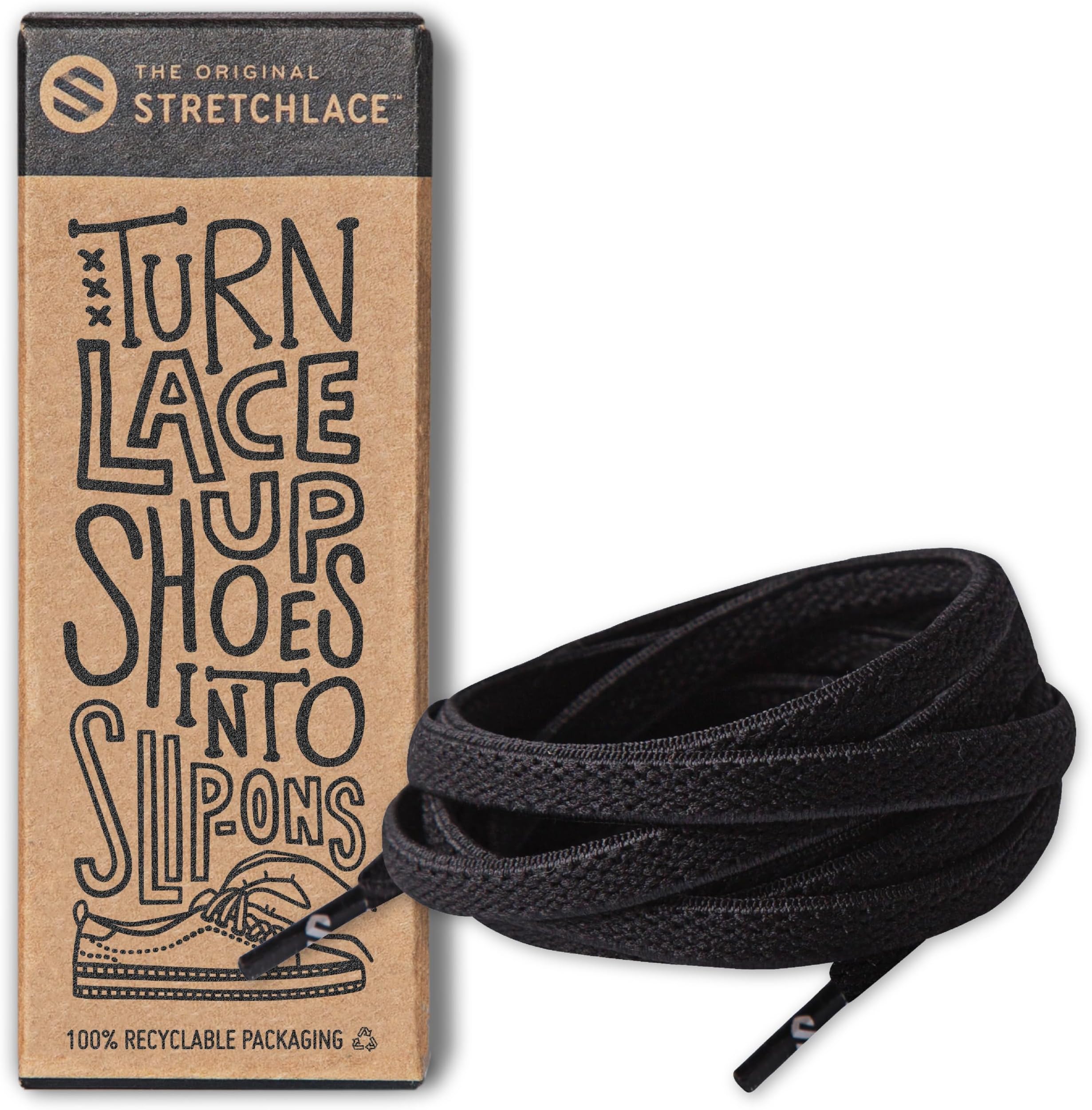 THE ORIGINAL STRETCHLACE Flat Elastic Stretch Shoelaces for Sneakers