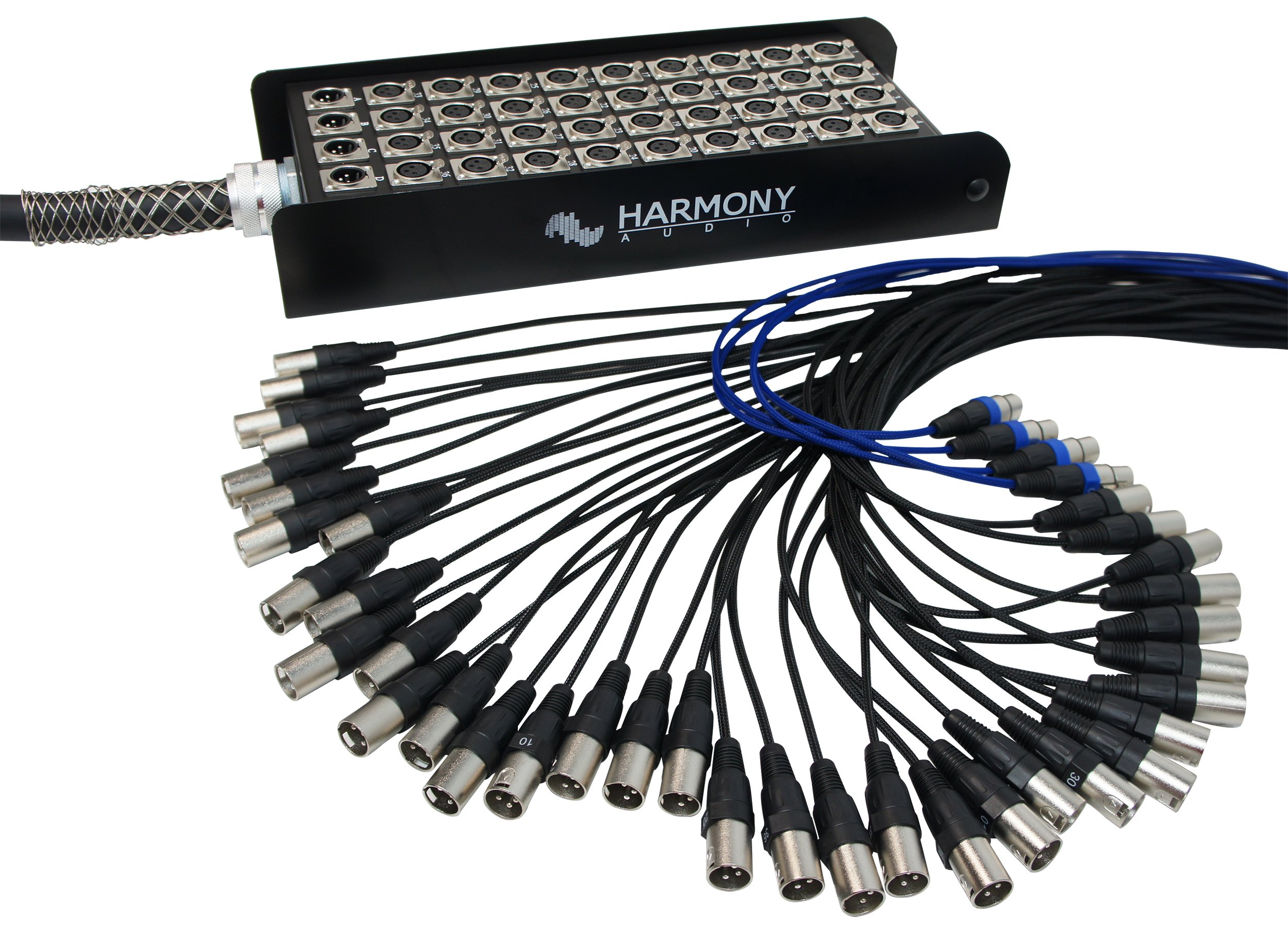 Harmony Audio HA-SB4050 Pro Stage XLR Snake Cable Box 40 Channel - 50 Feet (36 Send, 4 Returns)