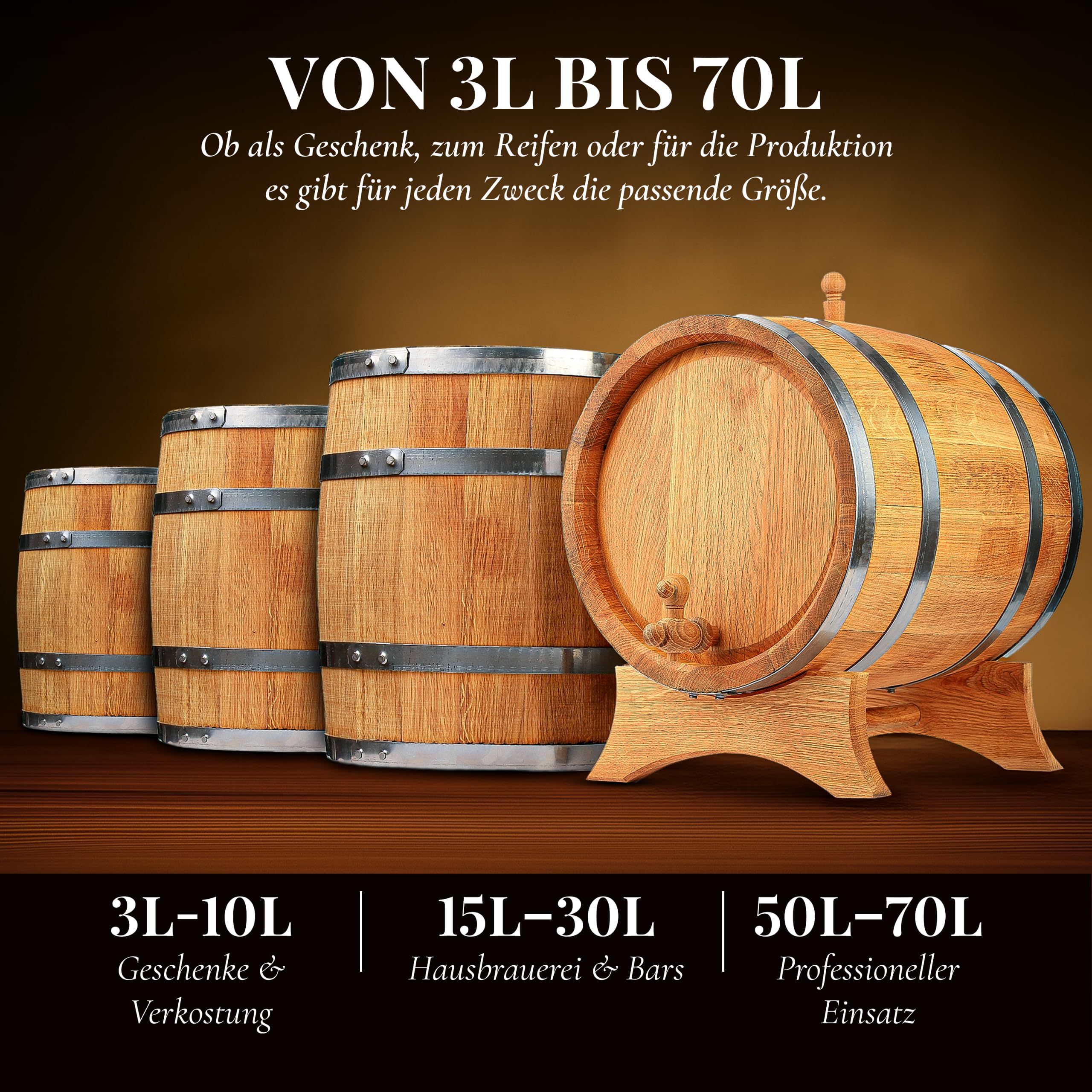 Botte di Legn di Rovere di Whisky Botte di Vino Botte di Quercia di liquore Piccola di Rovere 3 Litri