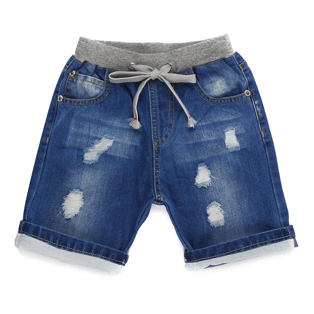 Amazon.com: Encontrar Boys Blue Ripped Denim Shorts 2T