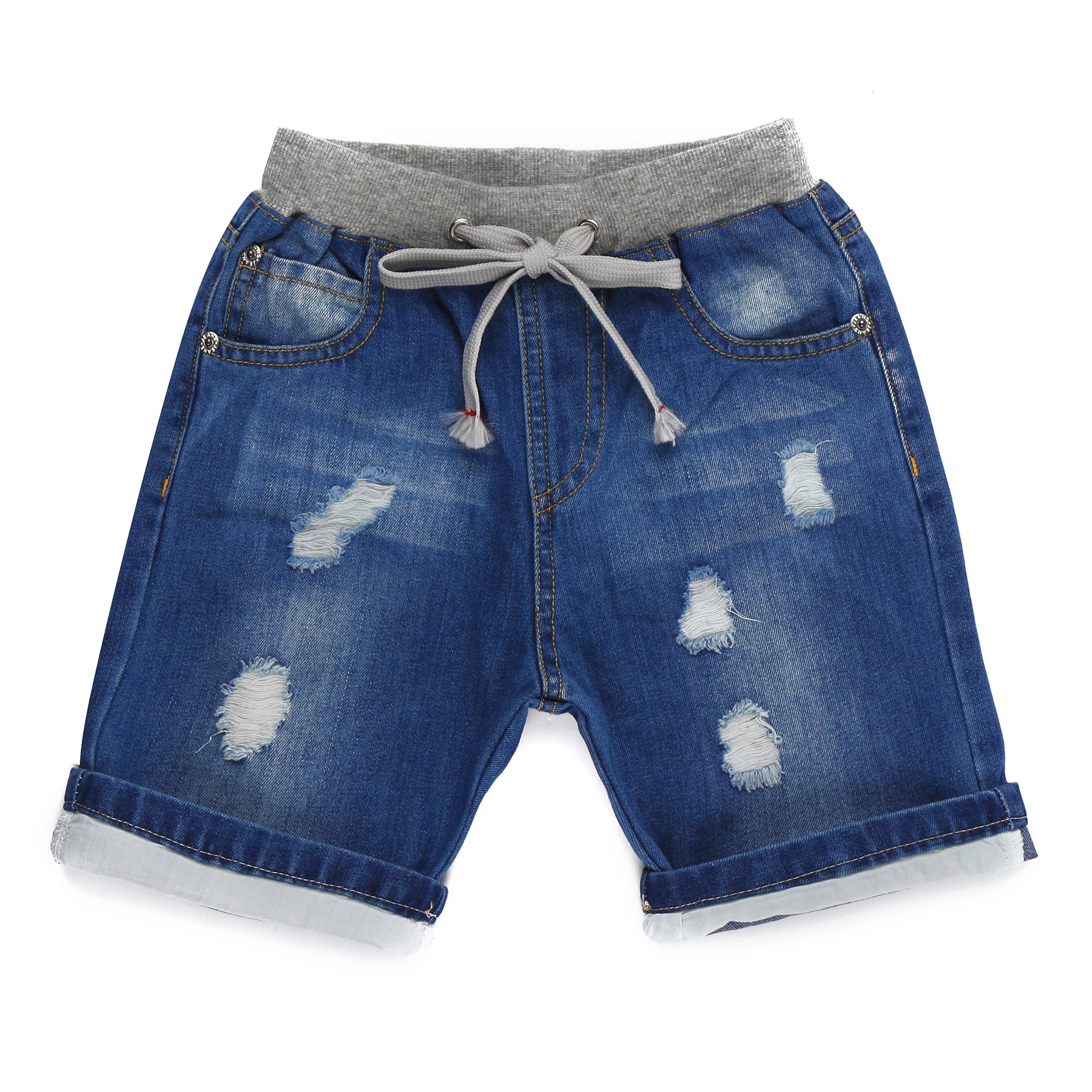 Encontrarboys Blue Ripped Denim Shorts 2t Desertcart INDIA