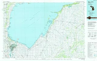 Bay City MI topo map, 1:100000 Scale, 30 X 60 Minute, Historical, 1984, Updated 1985, 24.1 x 38.1 in