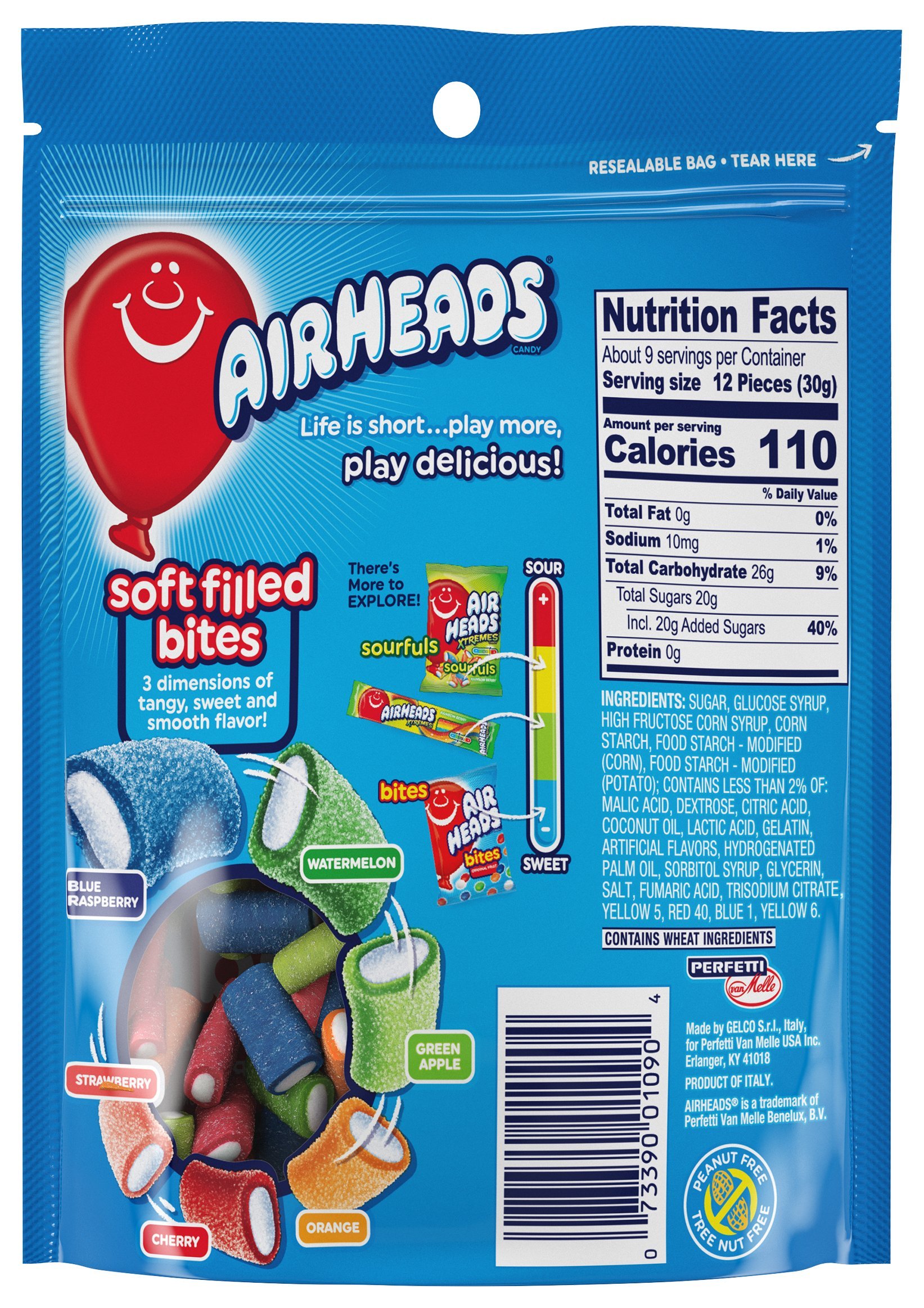 Airhead Nutrition Label