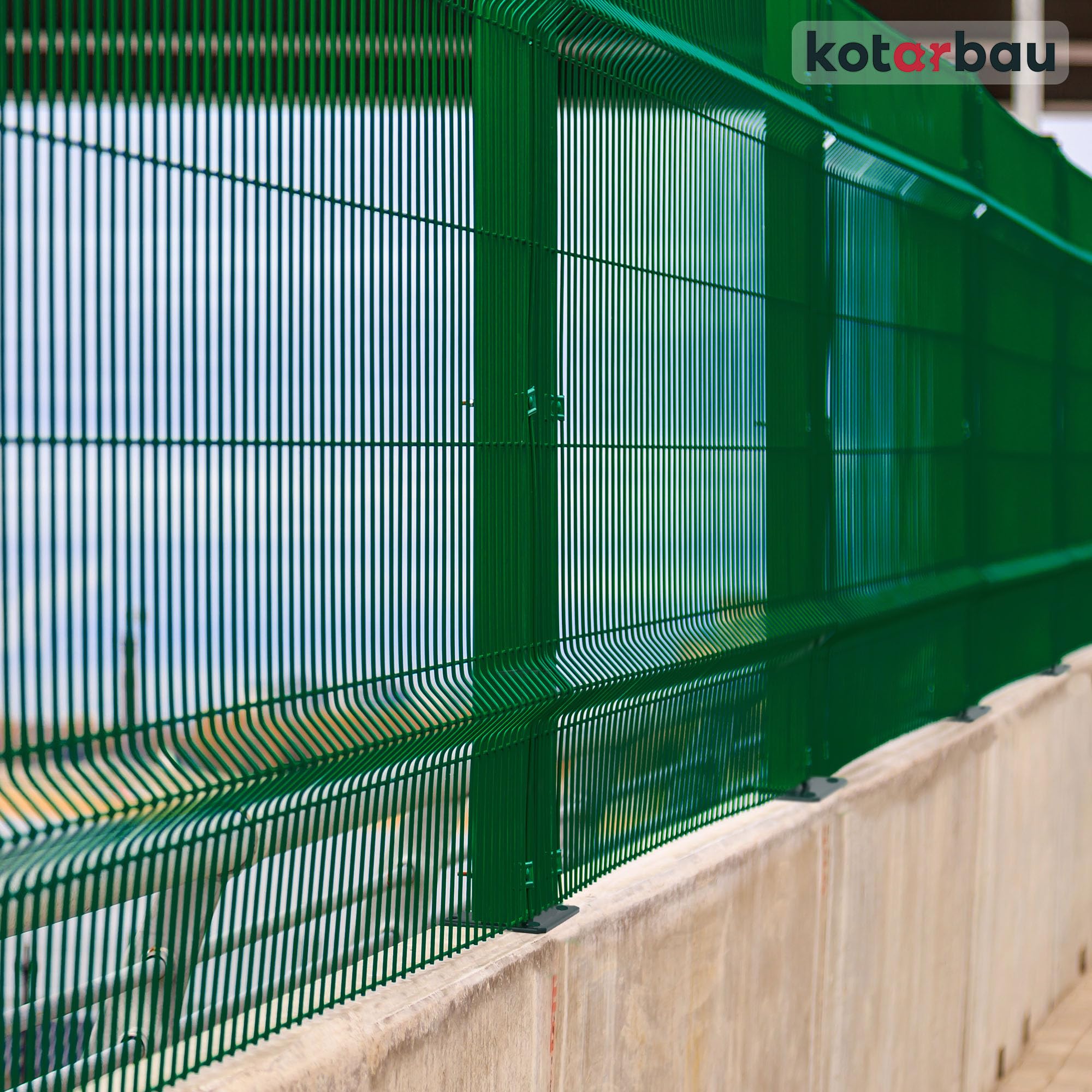 KOTARBAU® Set de 4 Unidades Soporte para Poste - Pie de Pilar - Atornillable - Acero Revestido - 60x40 mm - Verde - Anclaje para Poste - Resistente a la Intemperie