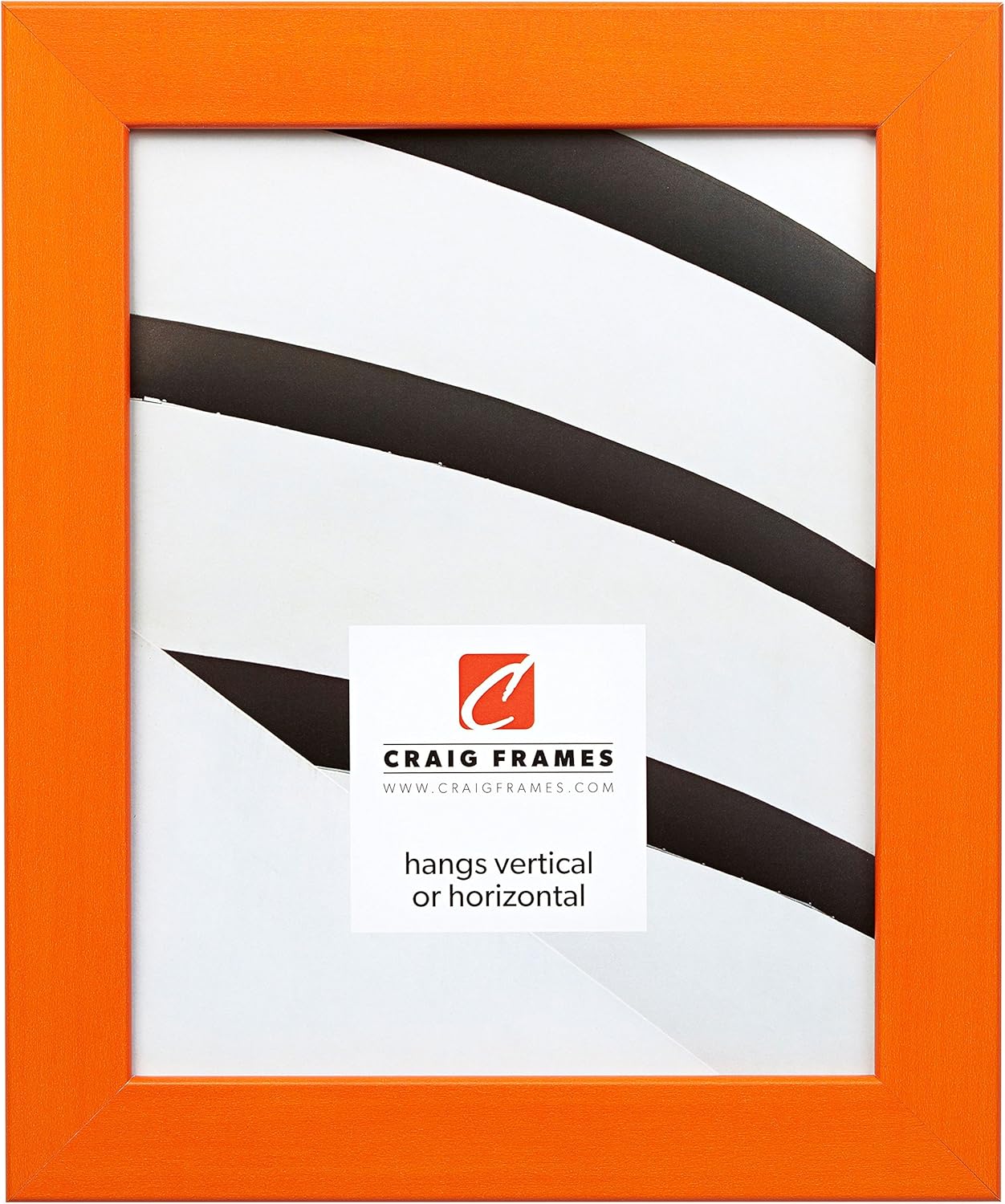 Craig Frames 26028 11 by 14-Inch Picture Frame, Smooth Wrap Finish, 1.26-Inch Wide, Orange