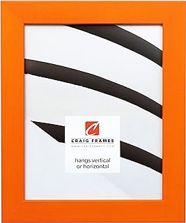Craig Frames 26028 16 by 20-Inch Picture Frame, Smooth Wrap Finish, 1.26-Inch Wide, Orange