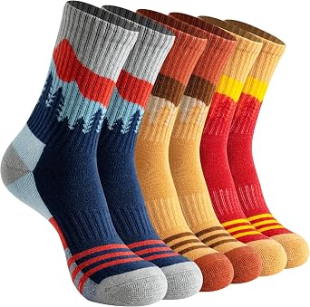 Womens Merino Wool Hiking Socks, Cushion Boot Socks for Camping Backpacking