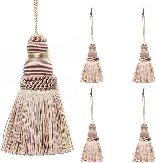 4Pcs Colorful Tassel Key Tassels DIY Accessories(Mix Pink)
