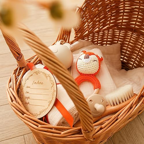 Miniatura 8 de EERKEOD Set de regalo para bebé recién nacido, juego de baño esencial para bebé recién nacido con manta de bebé, sonajero para bebé, regalo para