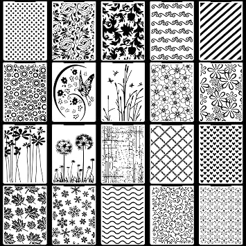 20 Pack Embossing Folders for Card Making Embossing Stencil Template DIY Plastic Paper Card Decorating Mold for Scrapbook Photo Album DIY Craft, 5.8 x 4.1 Inch Vintage