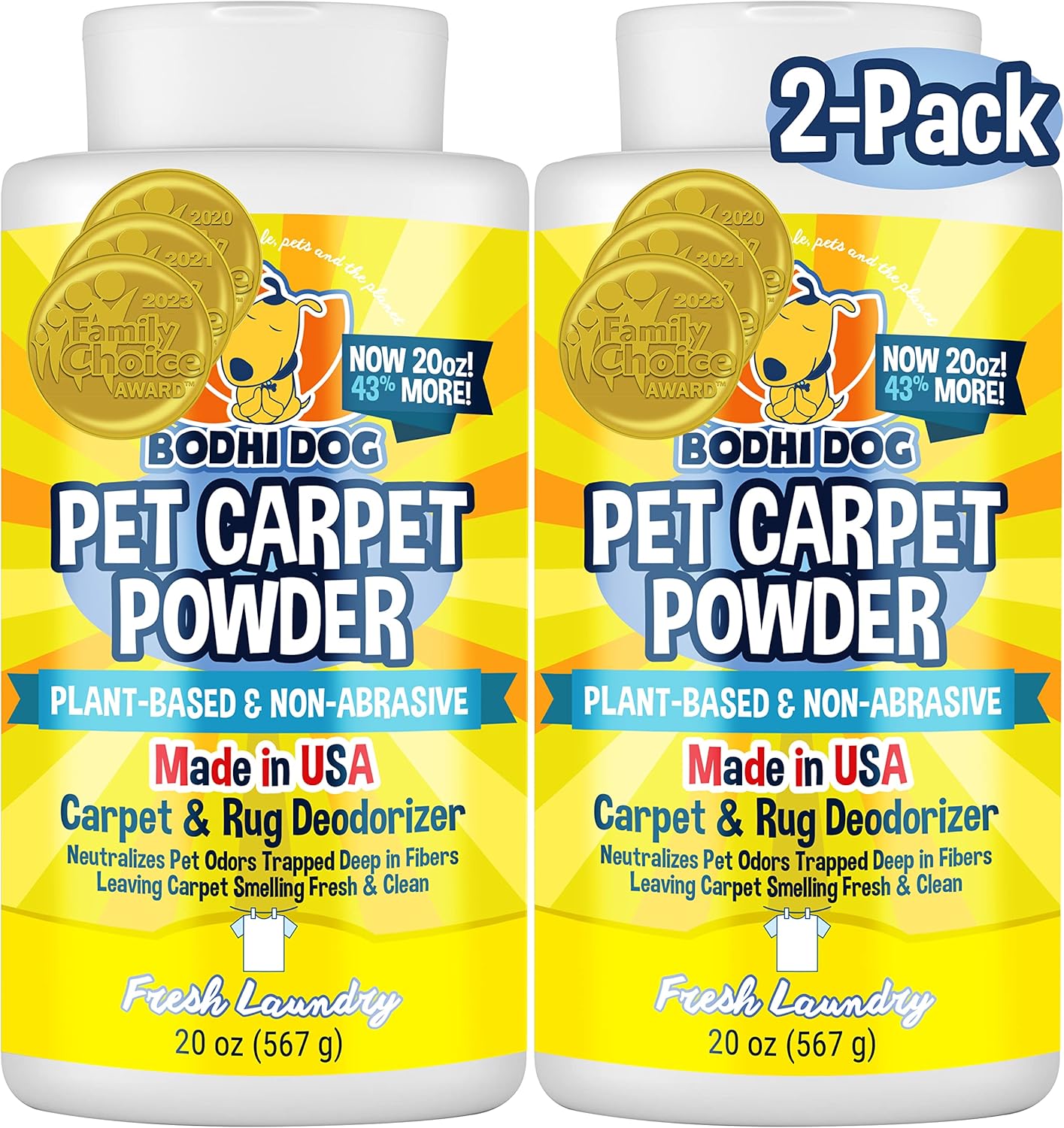 Bodhi Dog Odor Neutralizing Carpet Powder Dry Pet Smell Eliminator Eliminate