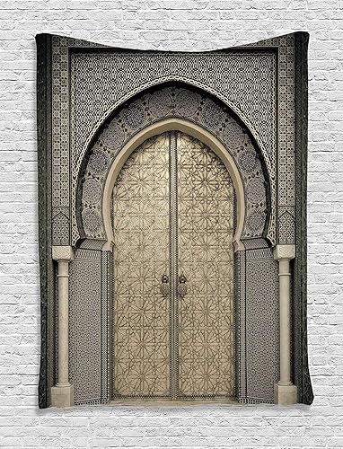 Miniatura 130 de Ambesonne Tapiz indie, estilo moderno de Memphis de los años ochenta, geométrico, abstracto, colorido, diseño de puntos, funky, para colgar en la