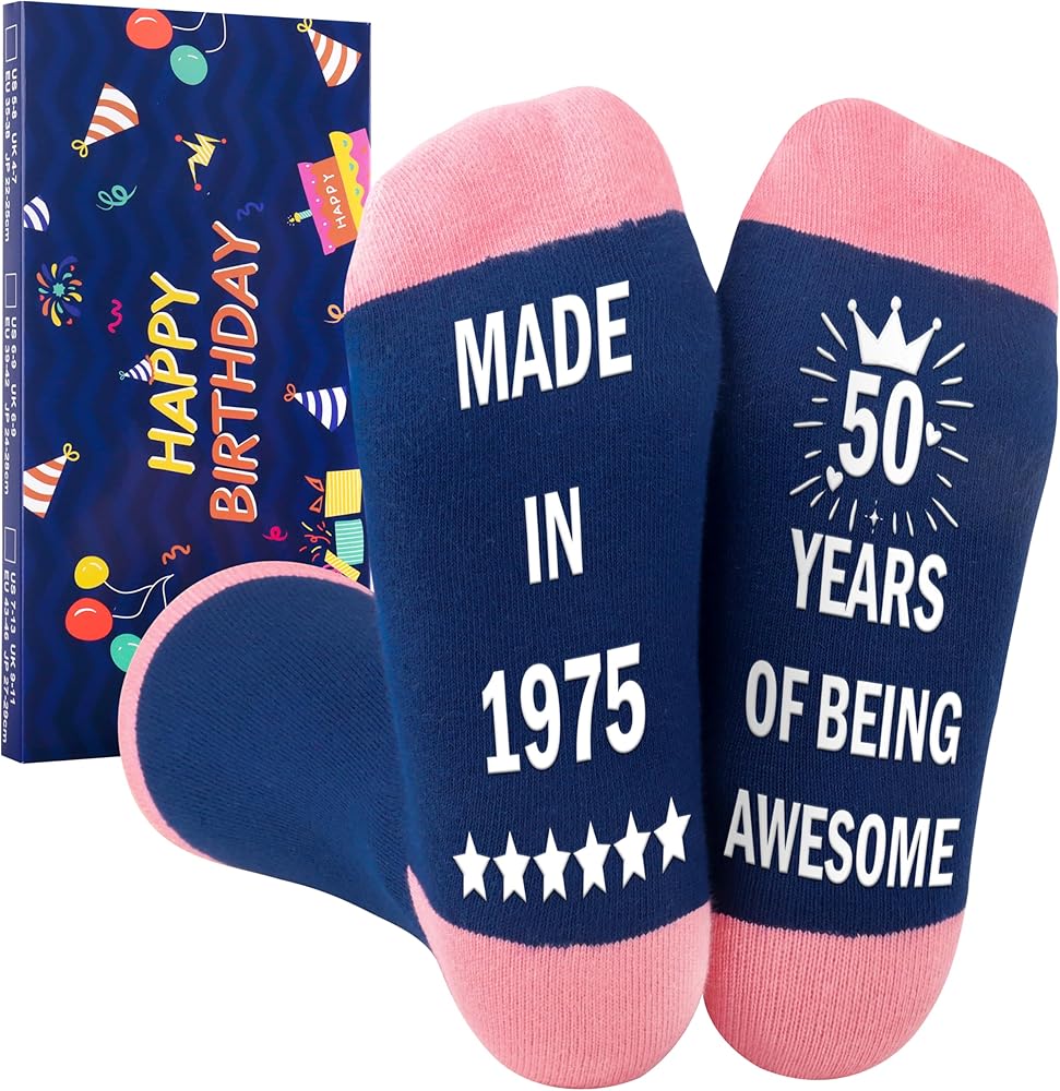 Moyel女性趣味袜子 50岁生日礼物