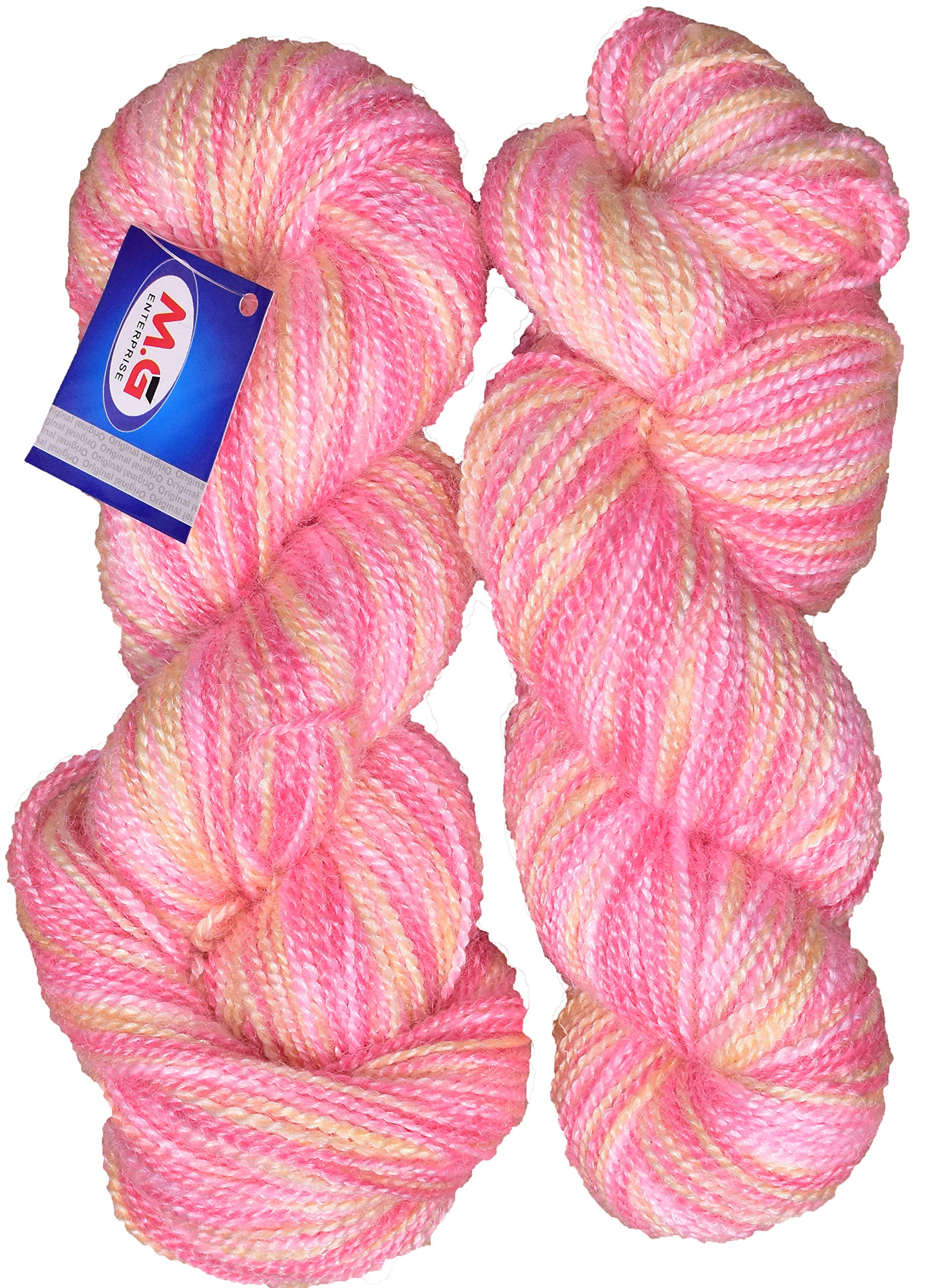 HR Enterprise Knitting Yarn Sea Ring Wool, Pink 200 gm. Best Used with Knitting Needles, Crochet Needles Wool Yarn for Knitting. by HR Enterprise
