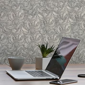 Tink 3D Kendinden Yapışkanlı Duvar Kağıdı Yeni Nesil Akustik Keçe Panel Modern Desen 52x98 cm (Açık Gri, 2 Adet 1 m²)