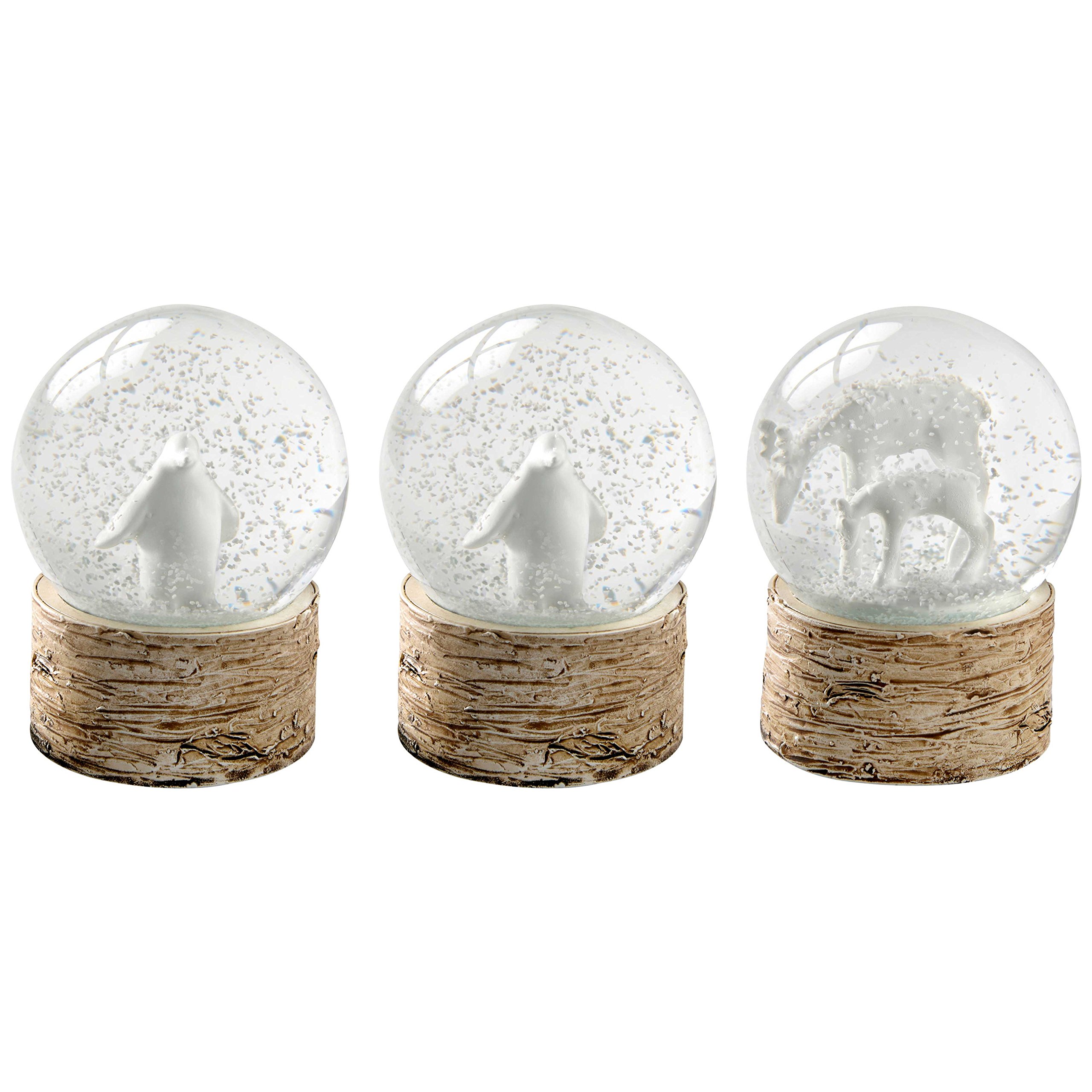 Bolas de nieve navideñas de color blanco, juego de 3 piezas ideal para regalar