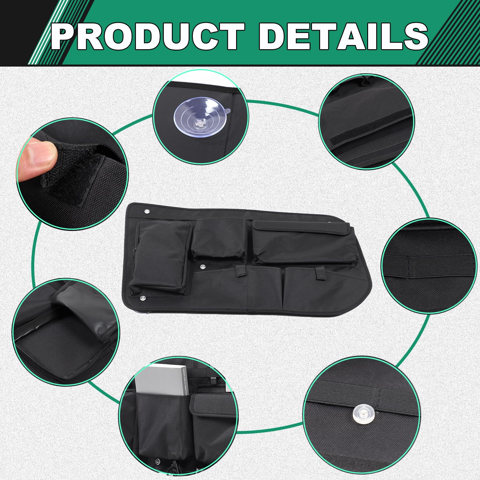 METYOUCAR Organizador de maletero de coche para L&a&nd R&o&ver Discovery 4 LR4 2010-2016, bolsa de almacenamiento para maletero, bolsa de herramientas con impermeable, multifuncional, gran capacidad