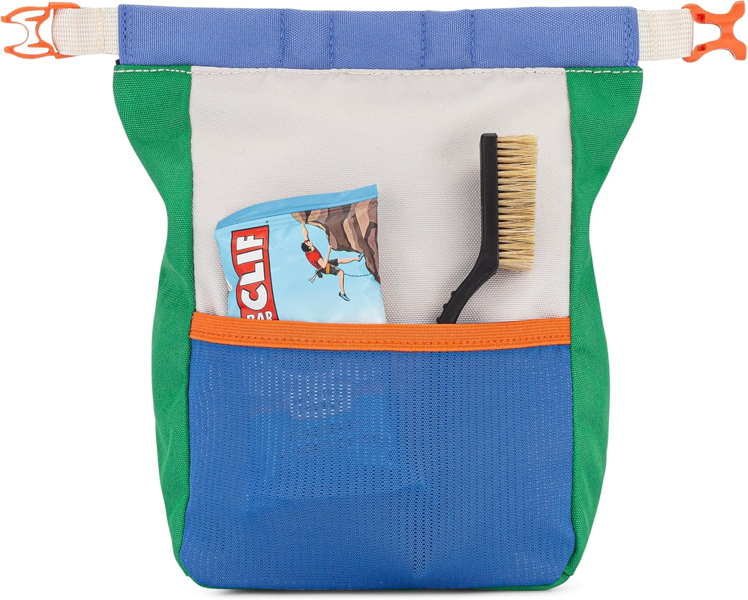 Oso Supply Co - Crux Bouldering Chalk Bucket, Large Size Chalk Bag for Rock Climbing, Chalk Pot with Magnetic Closure, Zippered Pockets and Mesh Pouch for Climbers, Weightlifting, Gymnastics