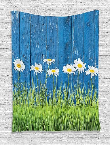 Miniatura 120 de Ambesonne Tapiz indie, estilo moderno de Memphis de los años ochenta, geométrico, abstracto, colorido, diseño de puntos, funky, para colgar en la