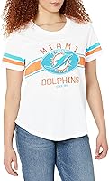 Vista 49 de Ultra Game Women's NFL Official Soft Mesh Varsity Stripe T-Shirt Blanco