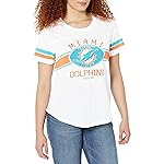Ultra Game NFL Official Women\'s Super Soft Mesh Jersey T-Shirt, Miami Dolphins, White, Large
