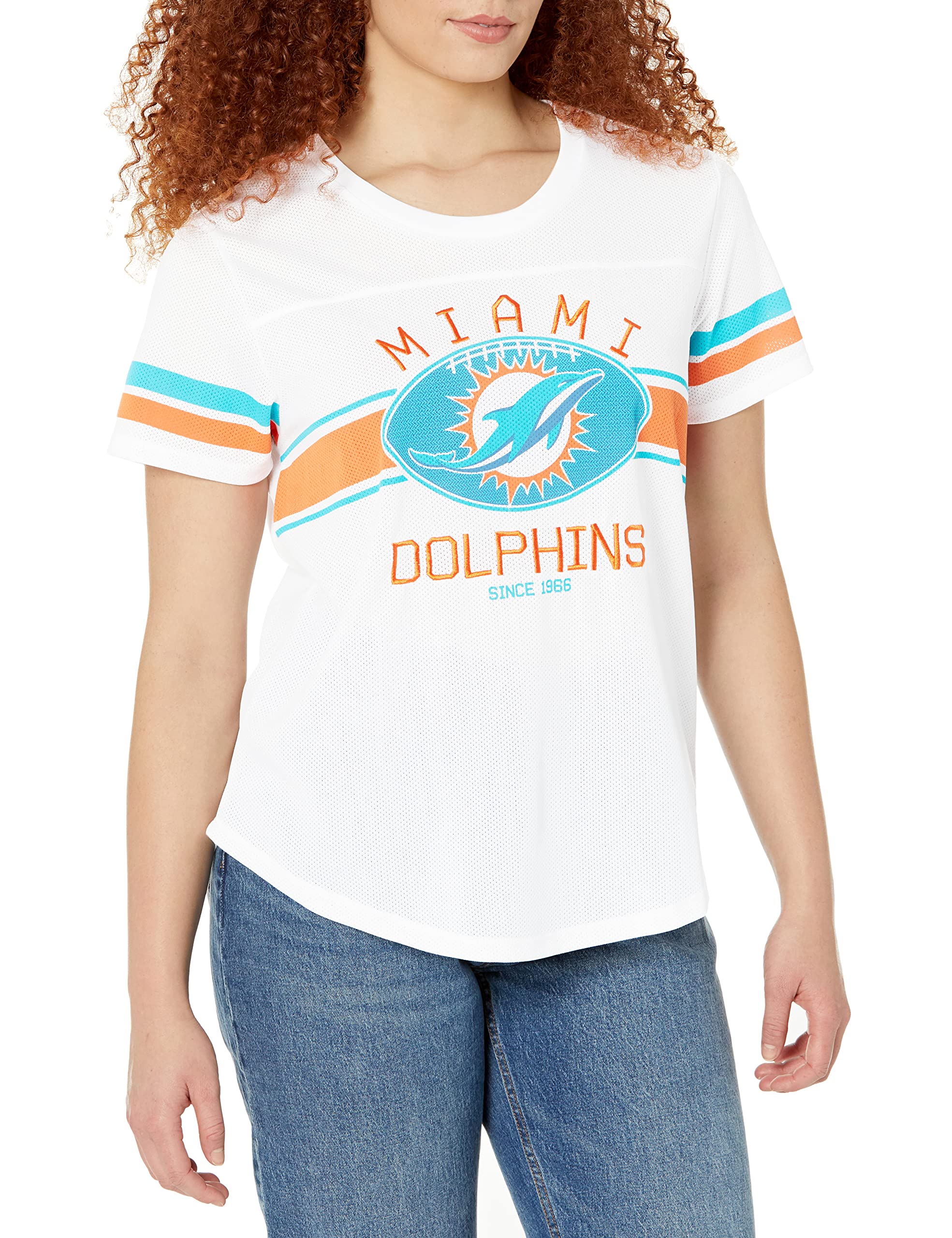Women's NFL Official Soft Mesh Varsity Stripe T-Shirt