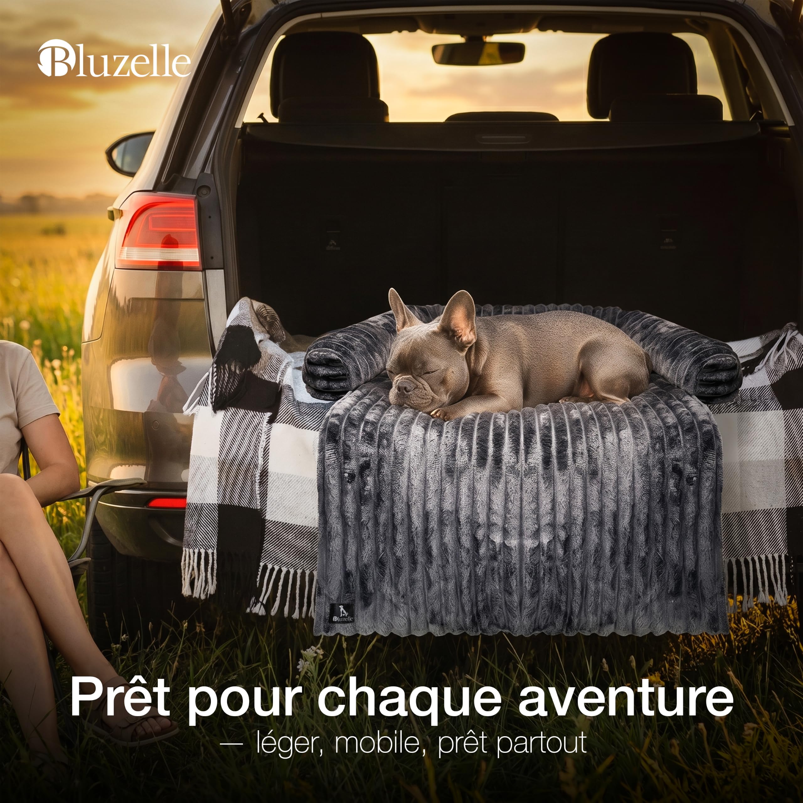 Panier Chien & Protection Canapé, Anthracite, M 102x85x12 cm