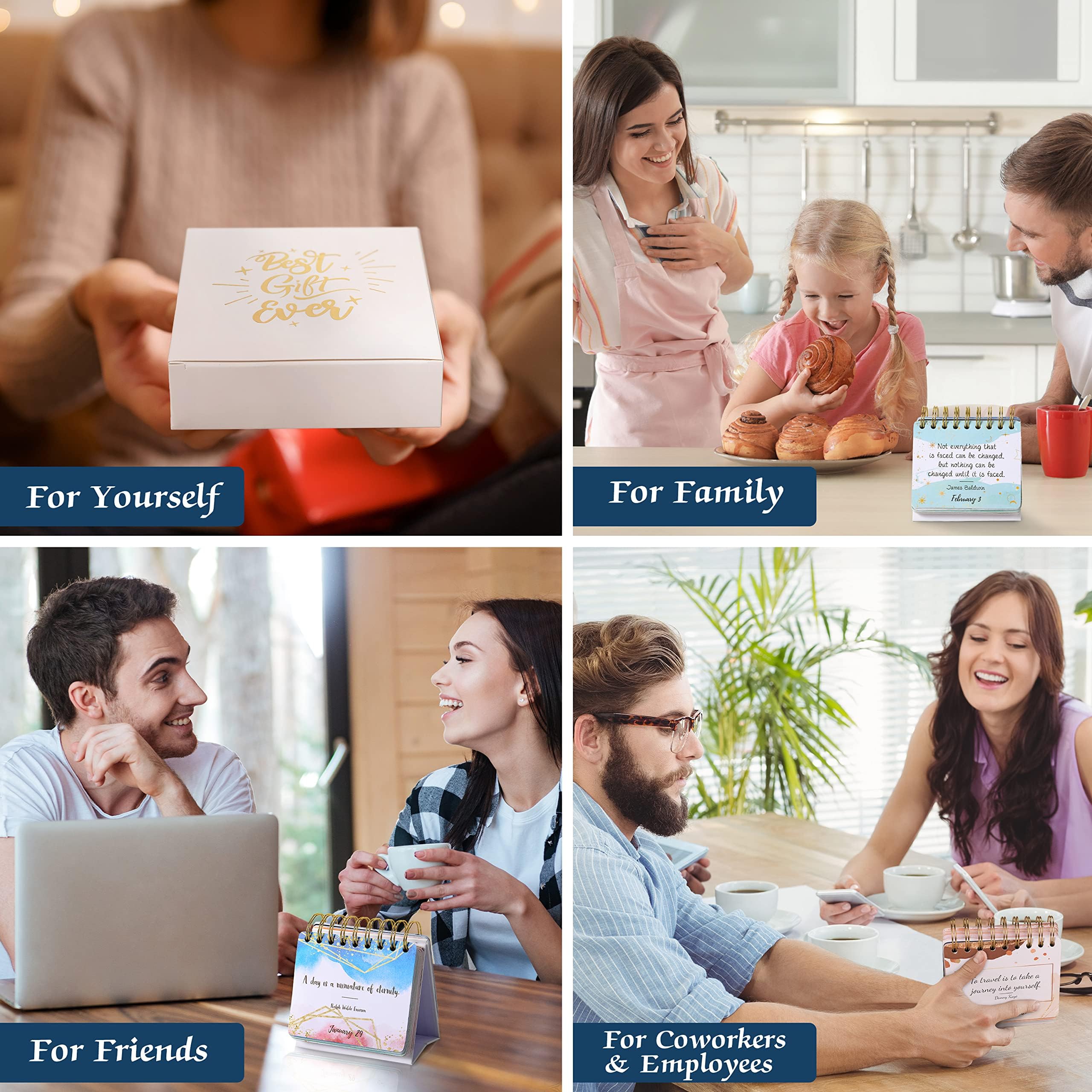 Flip-Kalender mit dickem Papier/Tischkalender/Schreibtisch-Klappkalender