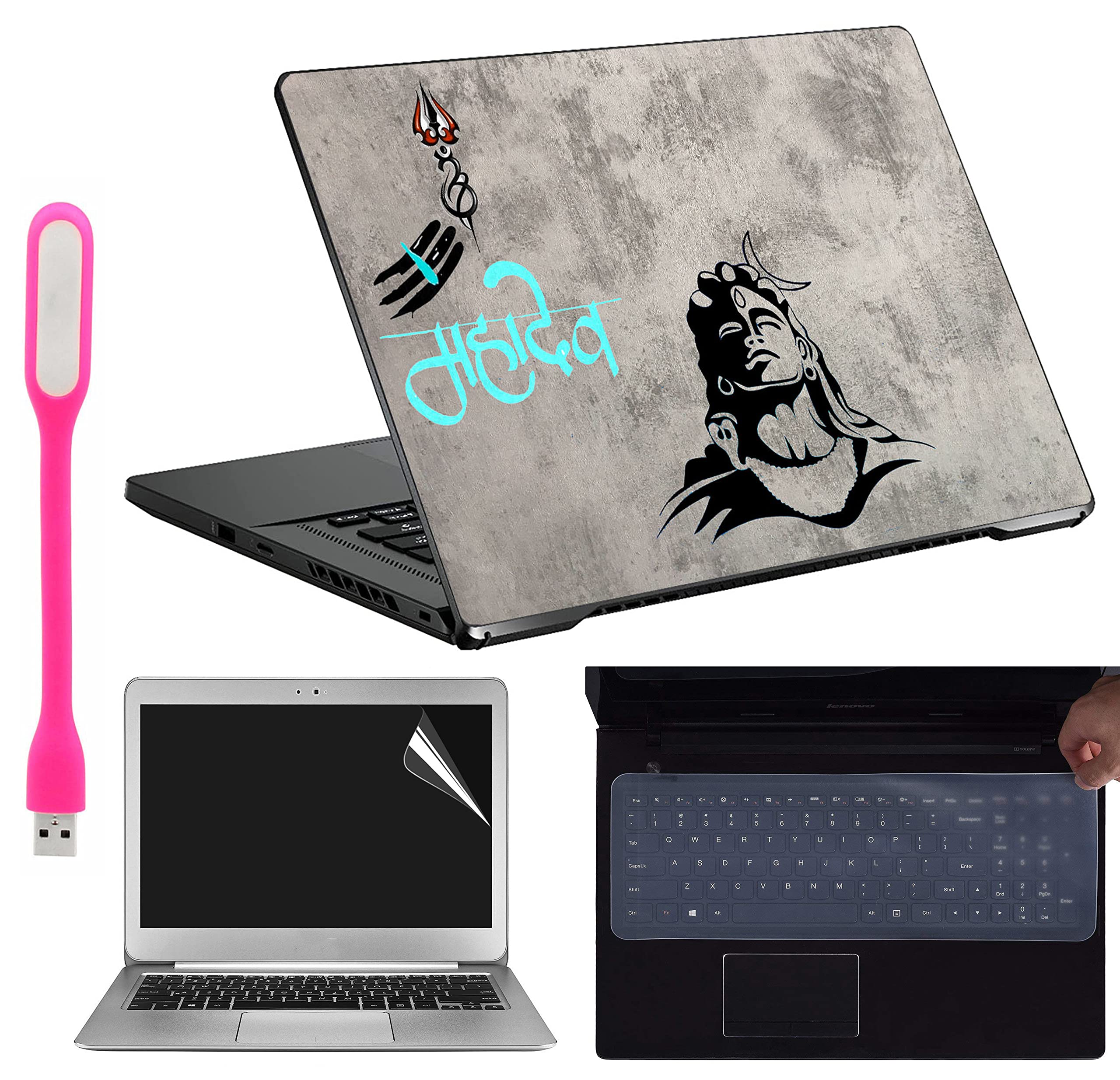 Ramiya 4 in 1 Combo Kit for 15.6-inch Laptops Decal | Screen Guard | Silicone Keyboard Protector | and USB LED Light All Models (Upto) Size : 15.6"x 10.1" XZ198 (B09R34S9KW) Amazon Price History, Amazon Price Tracker