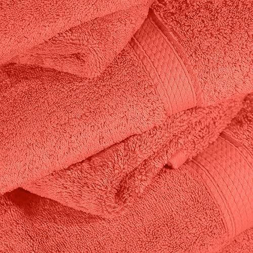 Vista 837 de SUPERIOR - Juego de toallas de algodón egipcio de 28.22 oz/m², incluye 2 toallas de baño, 2 toallas de mano, 2 toallas para la cara, artículos