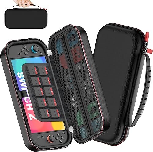 NinABXY Switch Carrying Case Compatible with Nintendo Switch 2 | 3-Layer Protection for Joy-cons, Consoles & Games, Switch 2 Accessories for Travel, Scratch-Proof,Legacy Systems for Nintendo 3DS,S