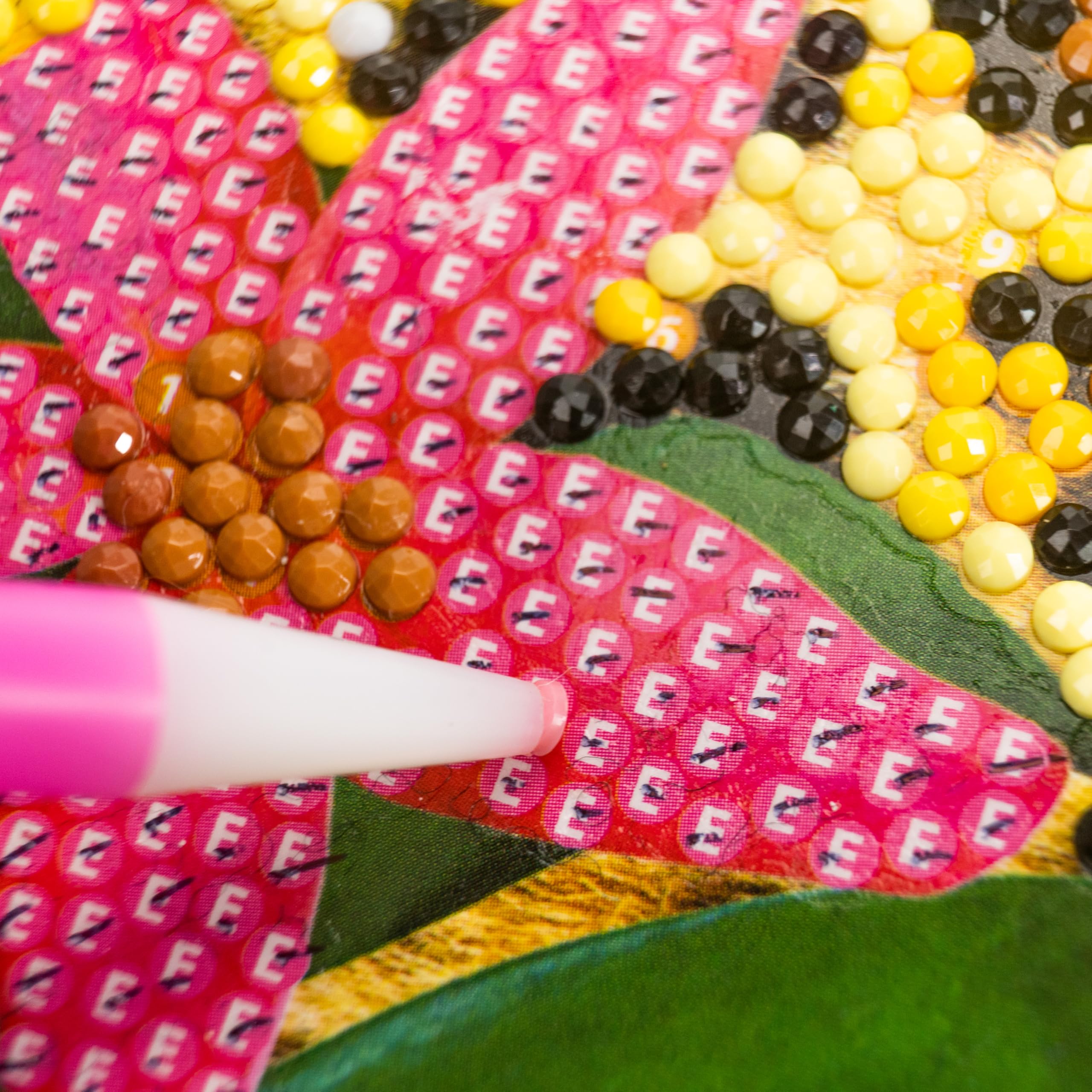 DIAMANTINY 96201 Level Up - Nice Group Creative Art, Diamond Painting Kit crea il mosaico, WILD, Leopardo, Multicolor