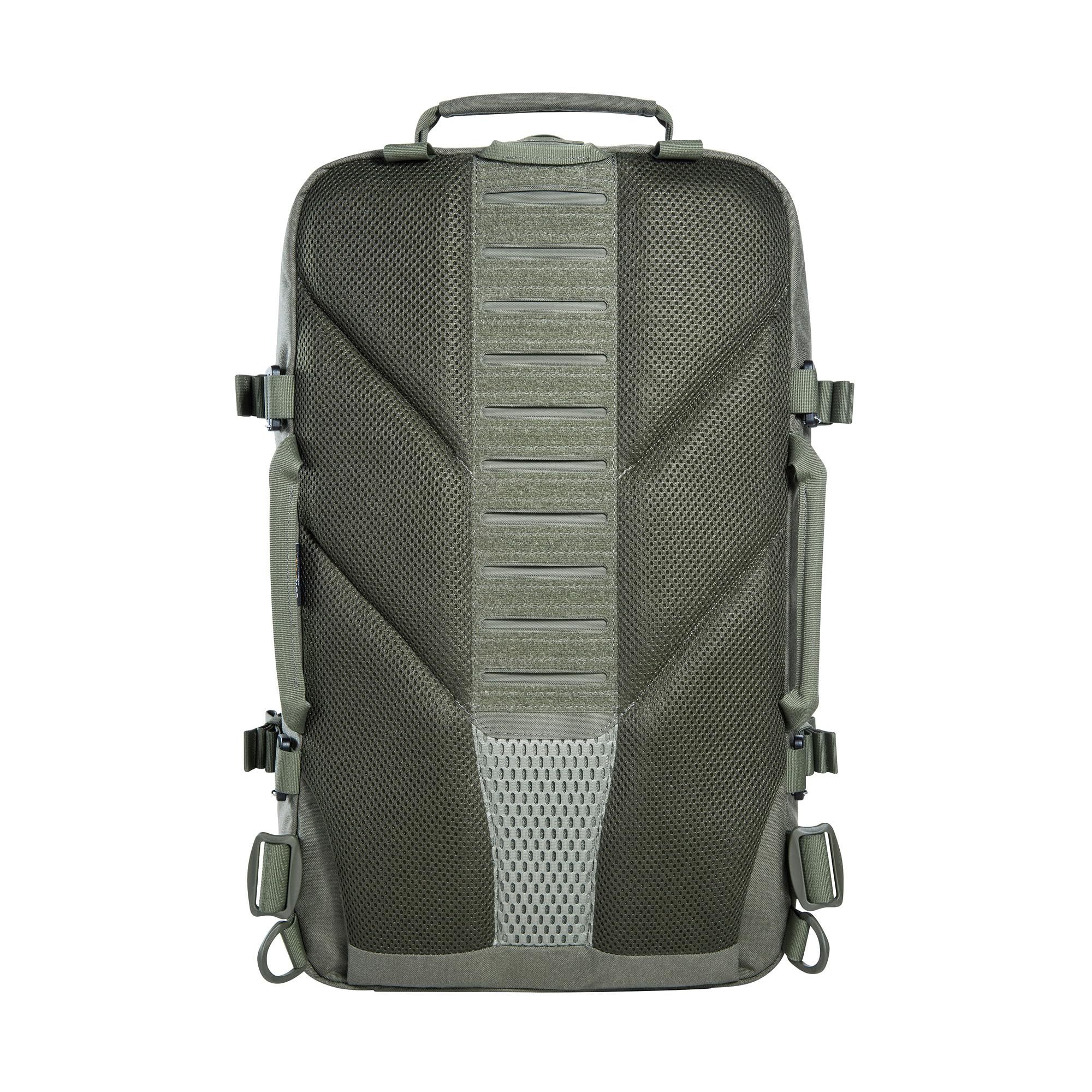Tasmanian Tiger TT Modular Grab Pack 30 litrów pojemny plecak outdoorowy i survivalowy z 4 wyjmowanymi kieszeniami na rzepy i wieloma możliwościami organizacji do użytku, trekkingu, bushcraft, szary