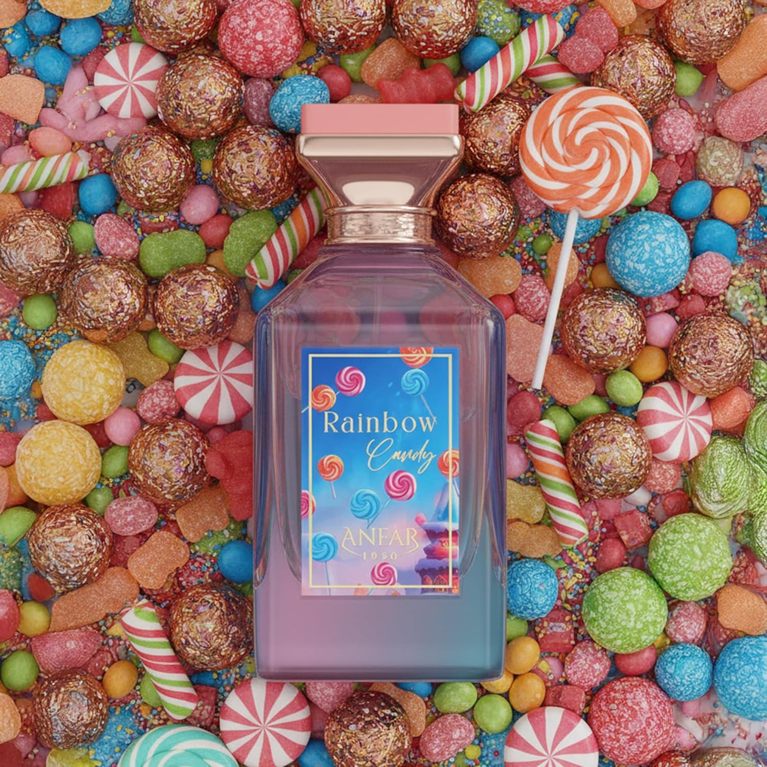 Anfar Rainbow Candy - Luxurious Perfume for Women - Opens with Notes of Pear, Apple, and Litchi Notes - Long-Lasting Women Perfume - 3.4 oz