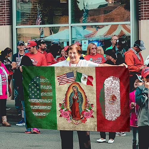 Miniatura 7 de Bandera de México, banderas mexicano-americanas para exteriores, 3 x 5, doble cara, México, Estados Unidos, bandera de la amistad, bandera
