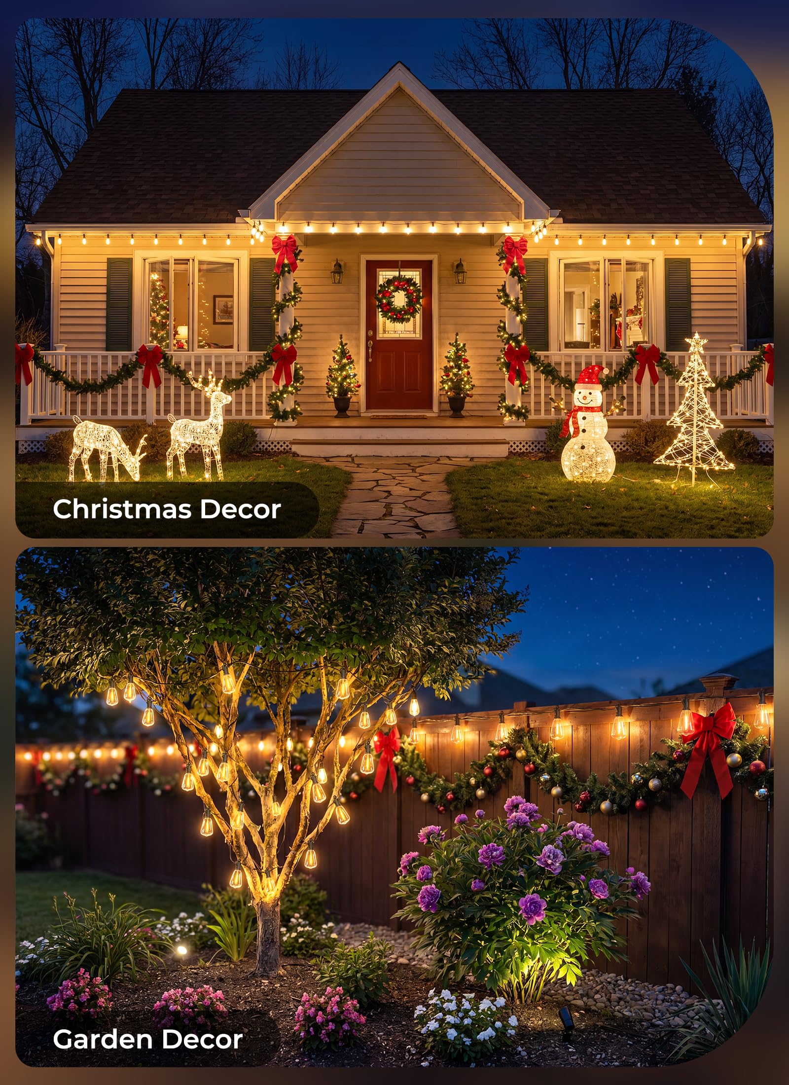 Best Solar String Lights for Patios in 2026 2 Brightown 52FT Solar String Lights Outdoor Waterproof, Patio Lights with Remote — product photo