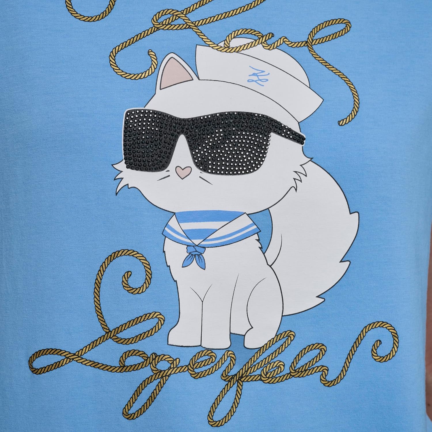 Karl Lagerfeld Women's Short Sleeve Crew Neck Logo T-Shirt
