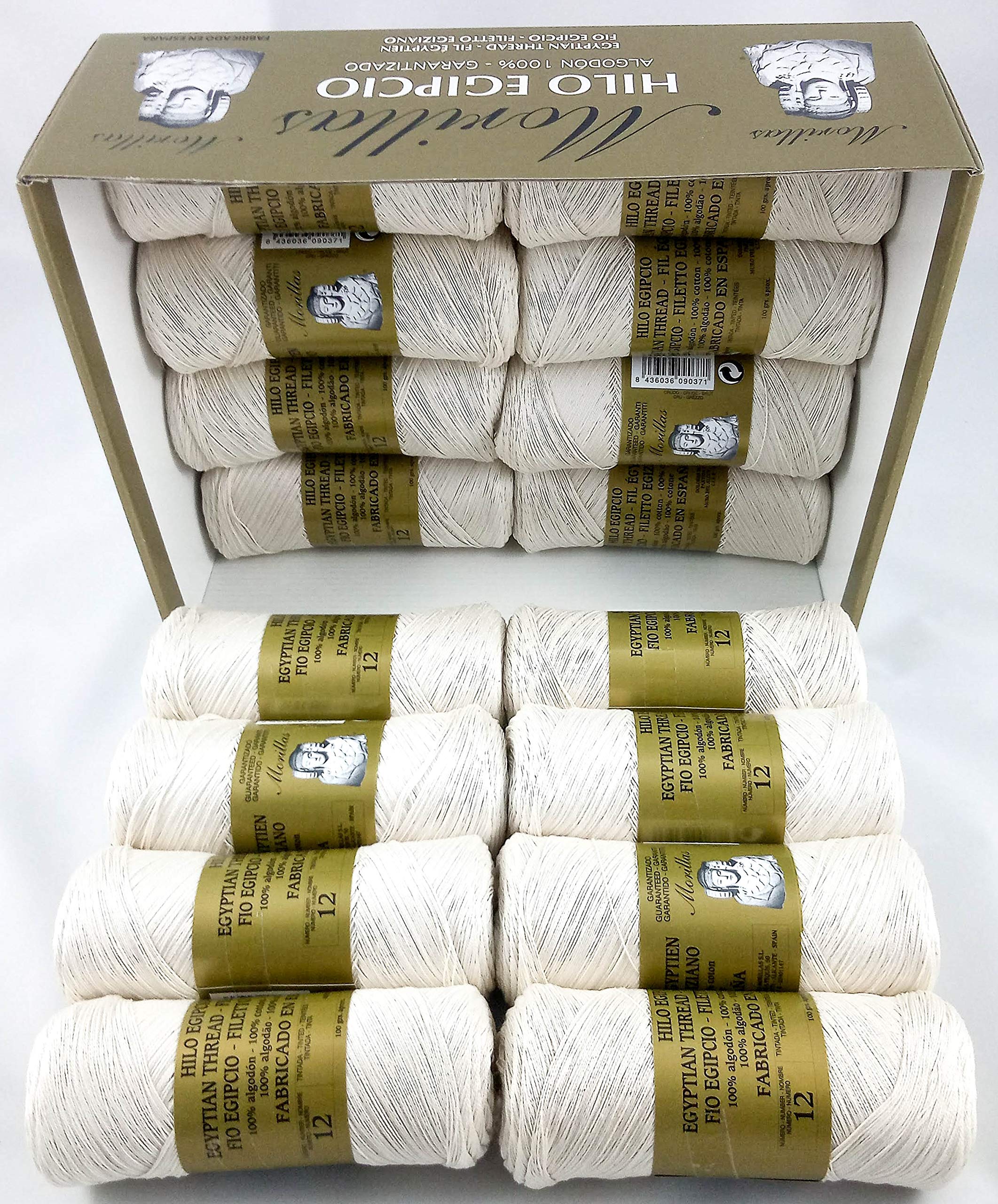 ▷ Confezione da 16 Zepelines Ne 12/2 in 100% cotone egiziano mercerizzato per lavorare a maglia o all'uncinetto con una finitura elegante.
