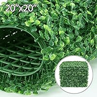 Vista 5 de Yaheetech Paneles de pared de césped, 12 piezas de 20 x 20 pulgadas, paneles de boj artificiales, planta de seto topiario, pantalla de cobertura