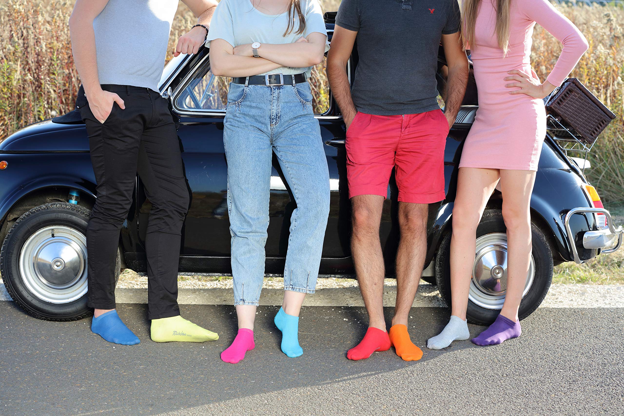 Rainbow Socks - Donna Uomo Colorate Calzini Corti di Cotone