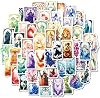 50pcs Personalization Stickers, Fashionable and Waterproof, Suitable for Adults and Children, Suitable for Bicycles, Luggage, Helmets, laptops, Water Bottles, Mobile Phones, etc. (Magic Cards)