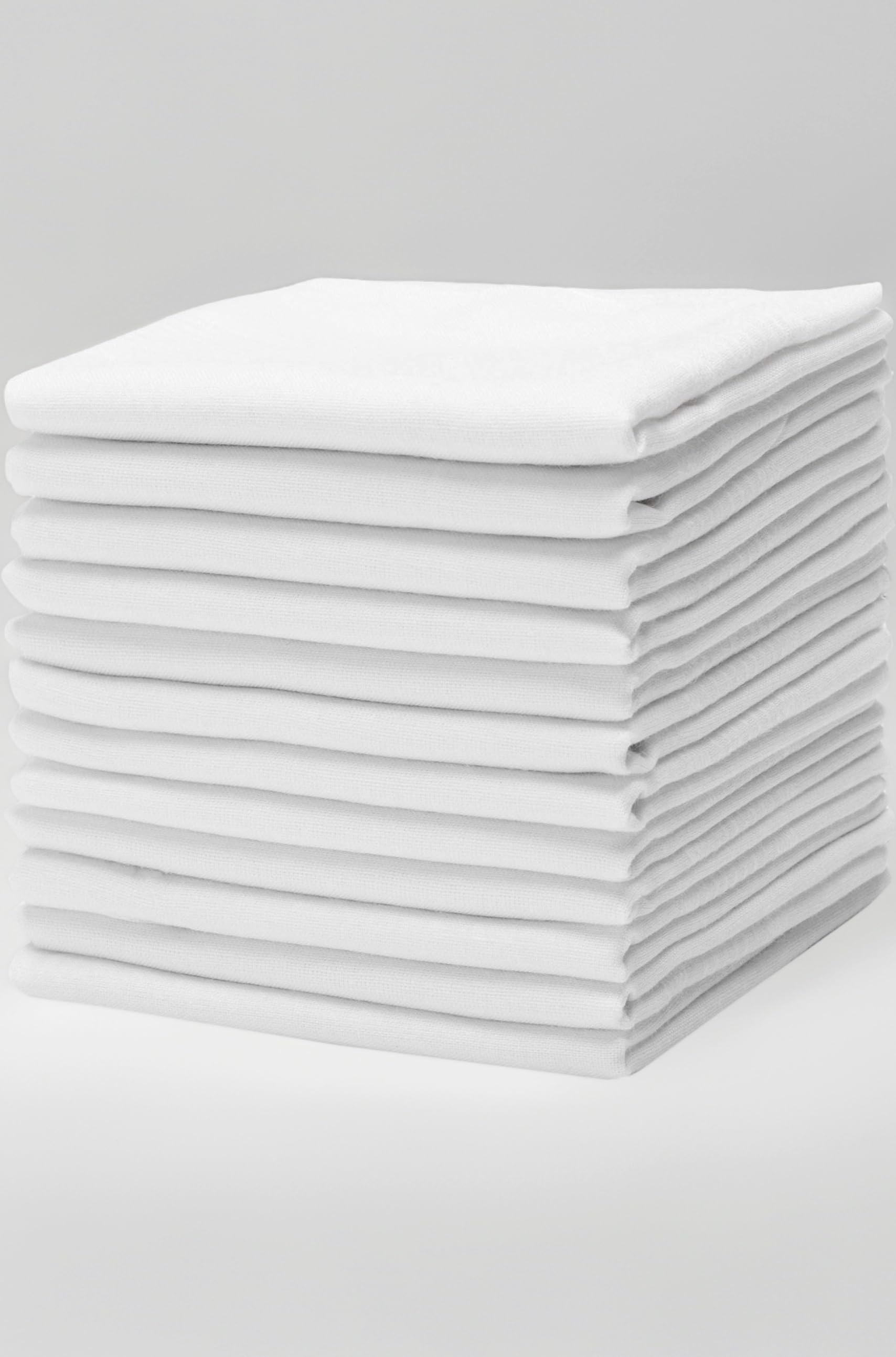 Causa Forcia Cotton Handkerchiefs for Men Thick Soft Turkish White Cotton, 12 Pack