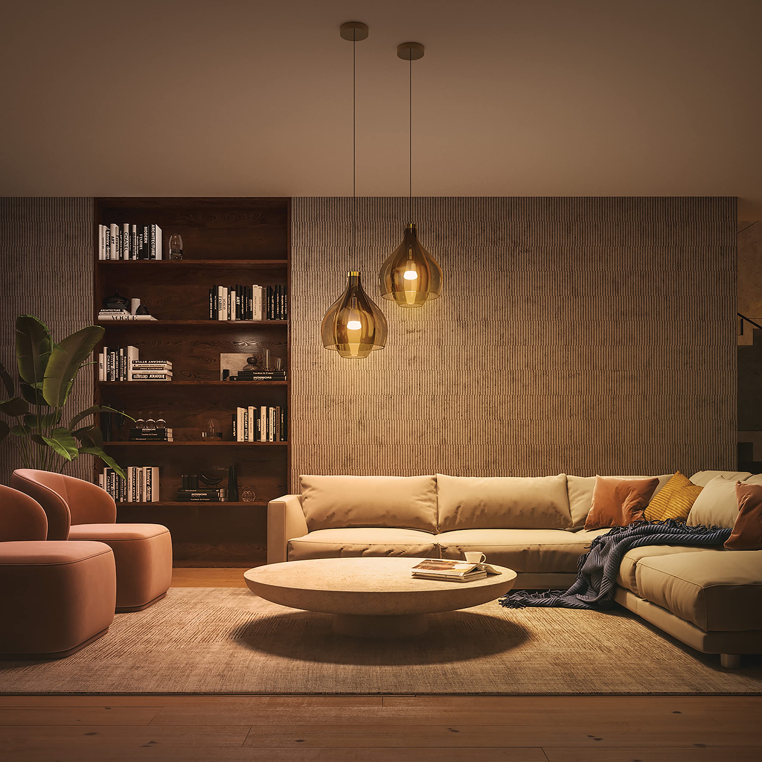 Philips Hue Starterpaket - E27 - mit 4 Standard Lampen - Warm bis Kaltweißes Licht - inkl. 1 Hue Bridge, 1 Hue Dimmschalter - Hue White Ambiance